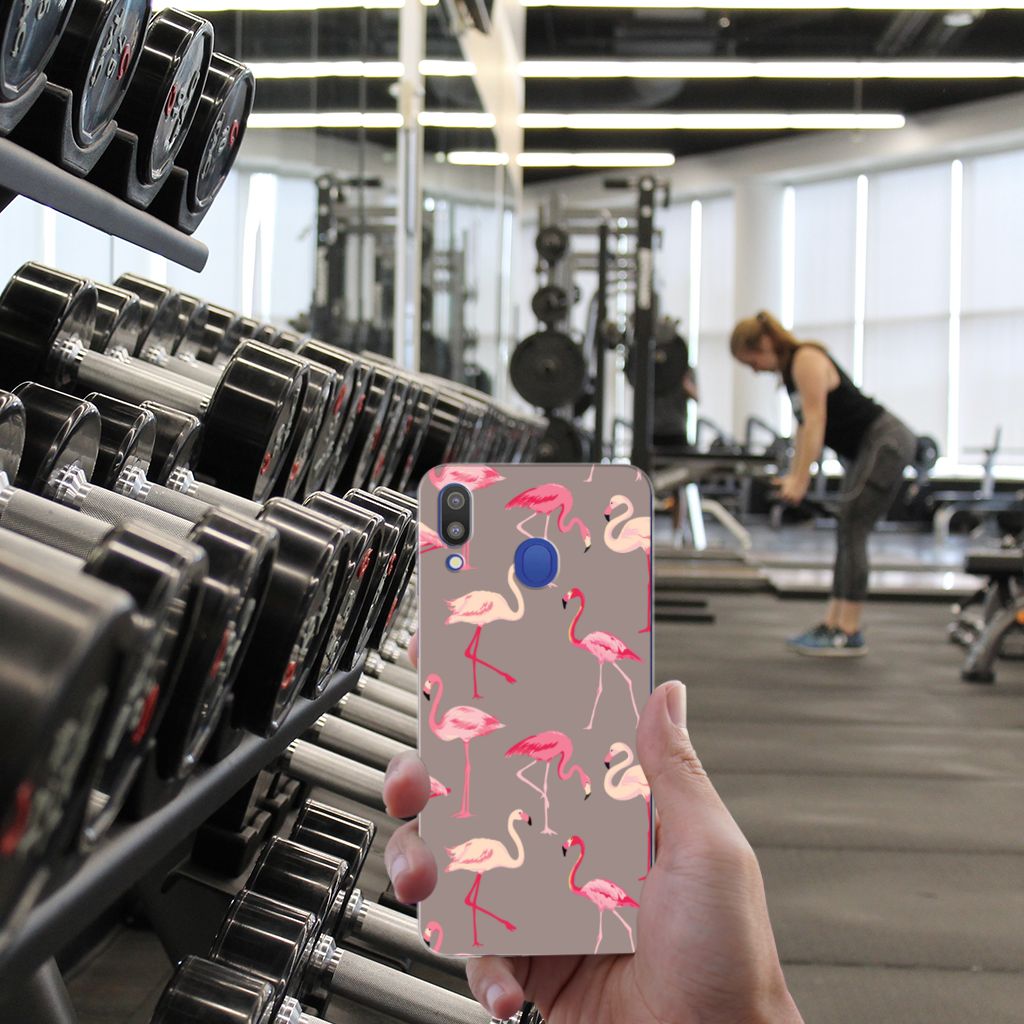 Samsung Galaxy M20 (Power) TPU Hoesje Flamingo