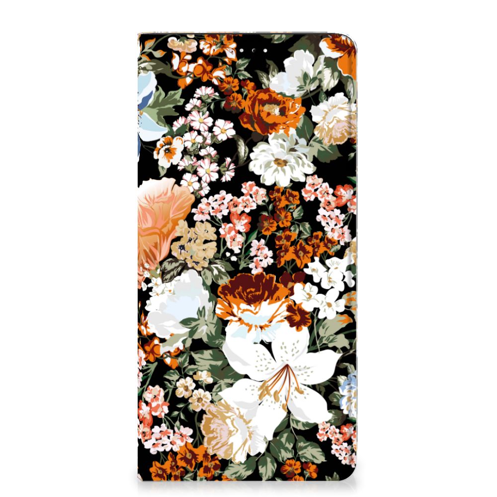 Smart Cover voor Samsung Galaxy A33 5G Dark Flowers