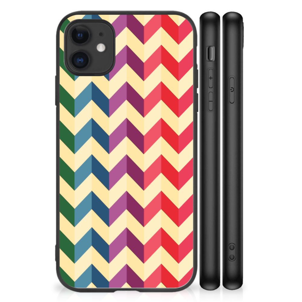 iPhone 11 Back Case Zigzag Multi Color B2C Telecom