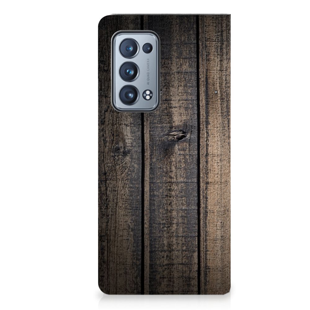 OPPO Reno 6 Pro Plus 5G Book Wallet Case Steigerhout - B2C Telecom