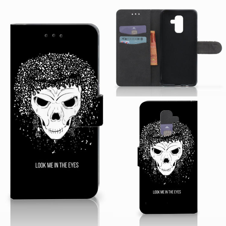 Telefoonhoesje met Naam Samsung Galaxy A6 Plus 2018 Skull Hair