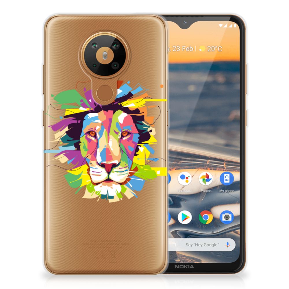 Nokia 5.3 Telefoonhoesje met Naam Lion Color B2C Telecom