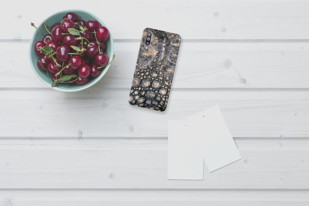 Samsung Galaxy M30 TPU Hoesje Krokodillenprint