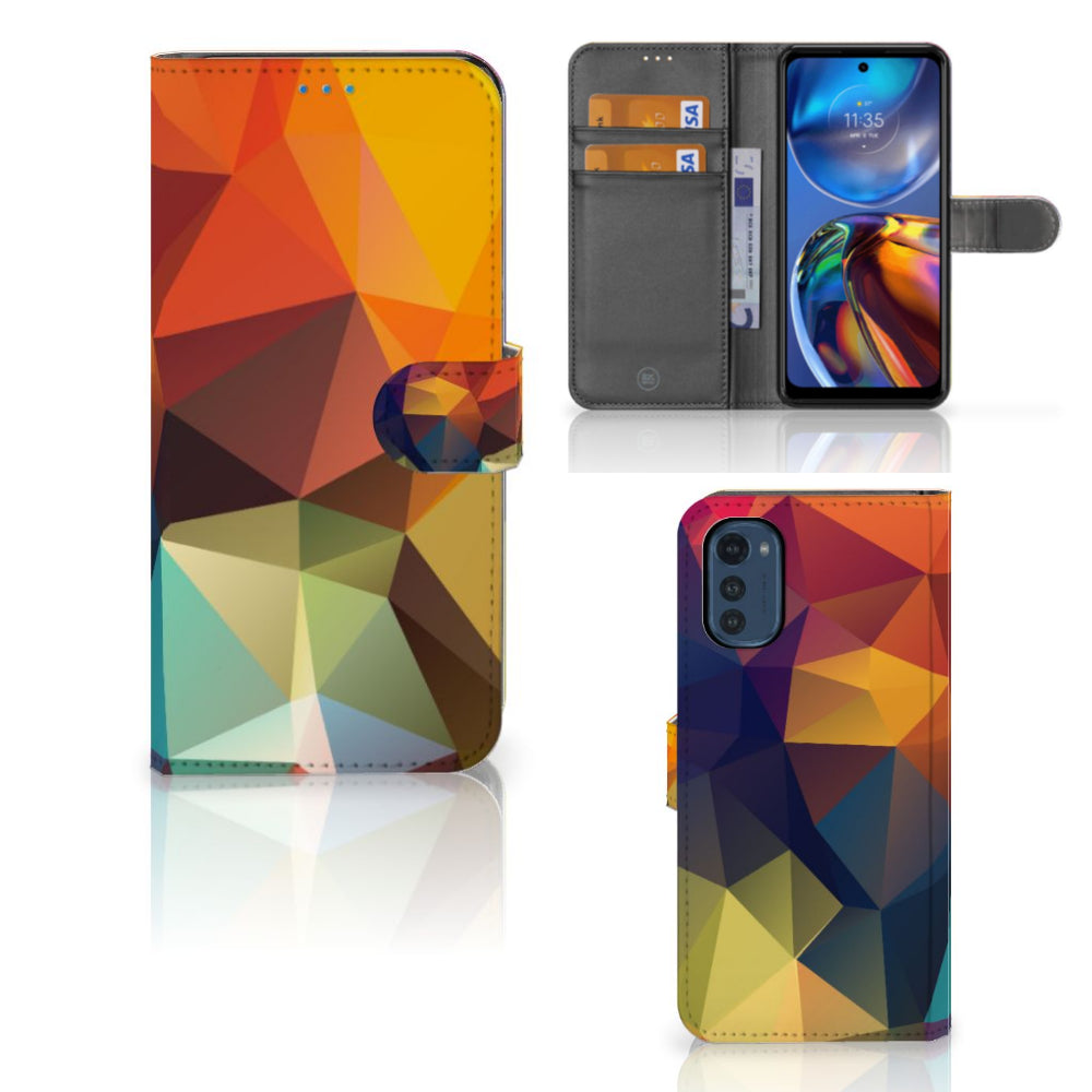 Motorola Moto E32 | Moto E32s Book Case Polygon Color