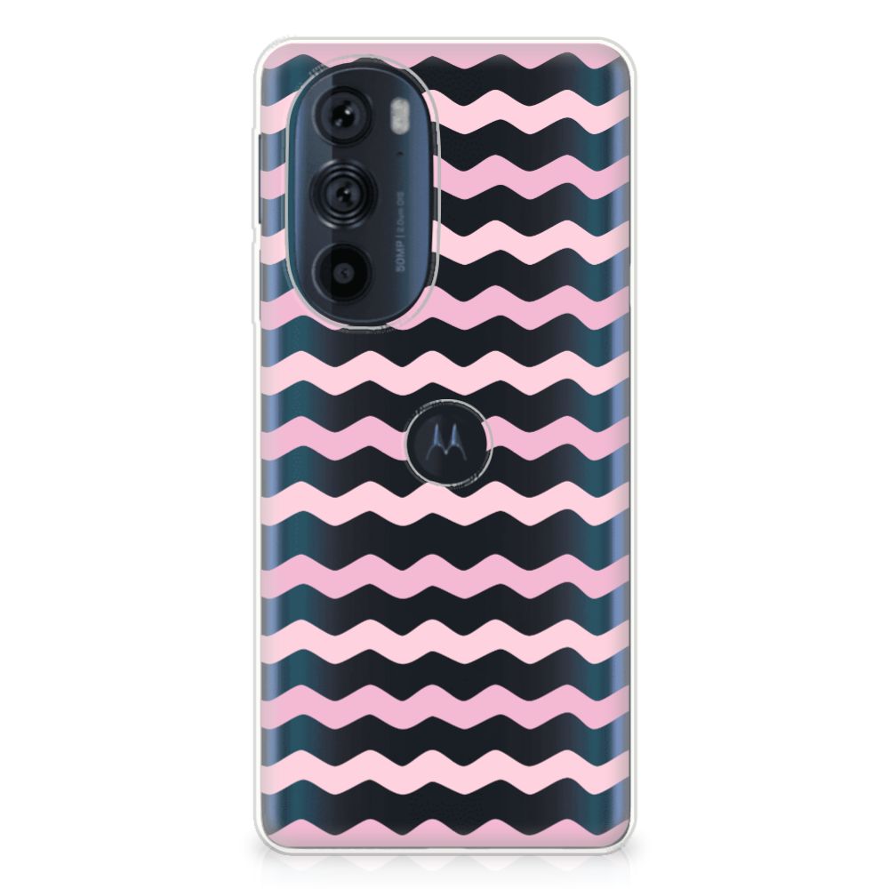 Motorola Edge 30 Pro TPU bumper Waves Roze B2C Telecom