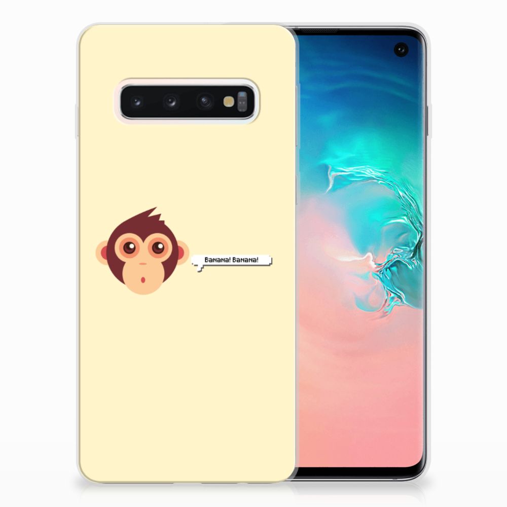 Samsung Galaxy S10 Telefoonhoesje met Naam Monkey