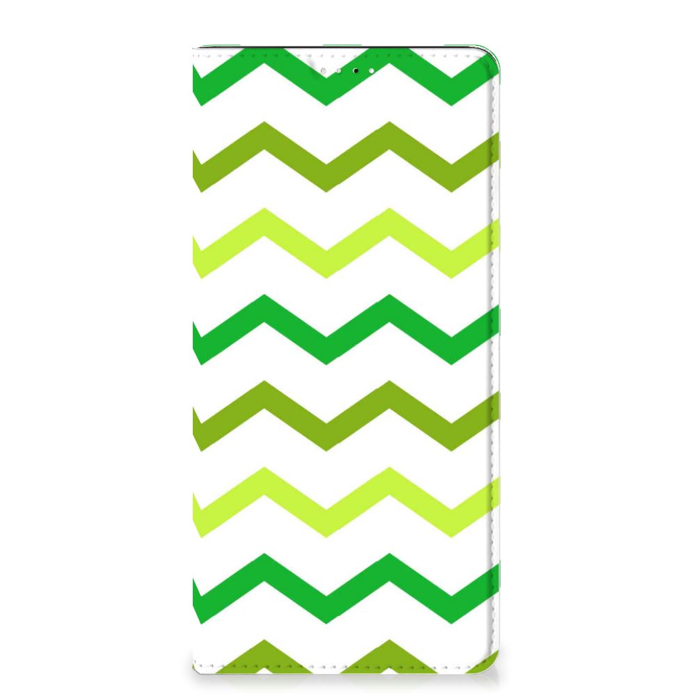 Samsung Galaxy A33 5G Hoesje met Magneet Zigzag Groen - B2C Telecom