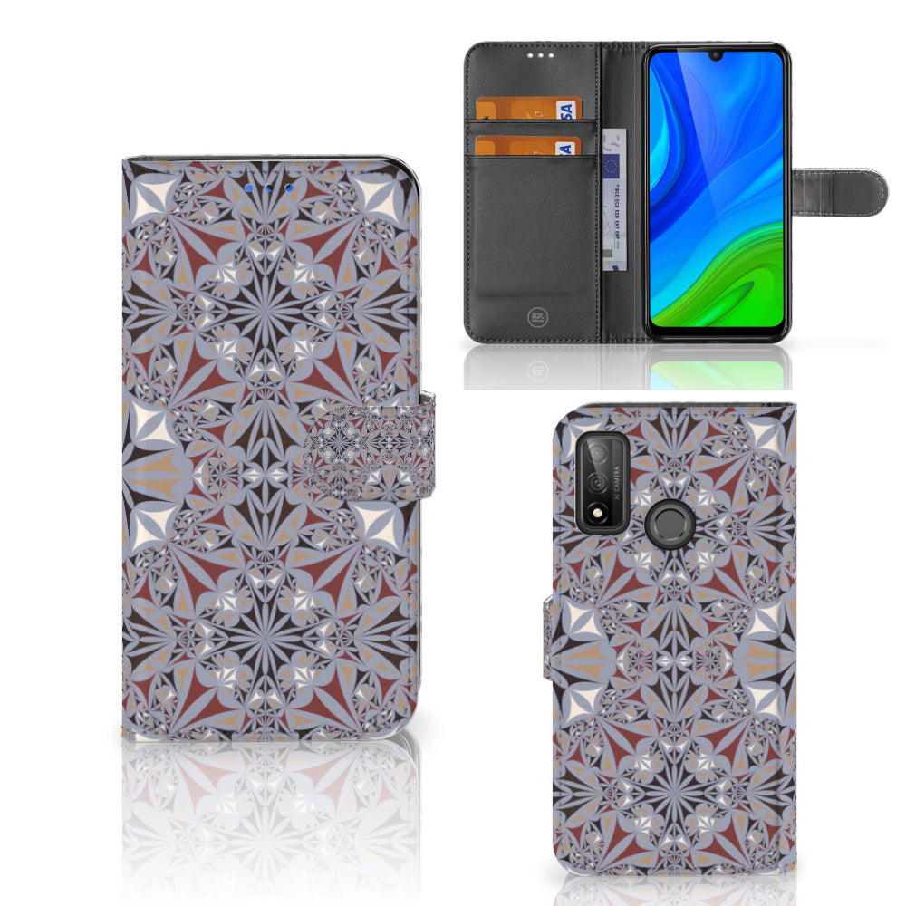 Huawei P Smart 2020 Bookcase Flower Tiles