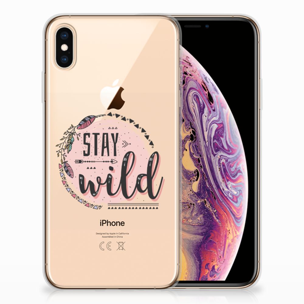 Apple iPhone Xs Max Telefoonhoesje met Naam Boho Stay Wild