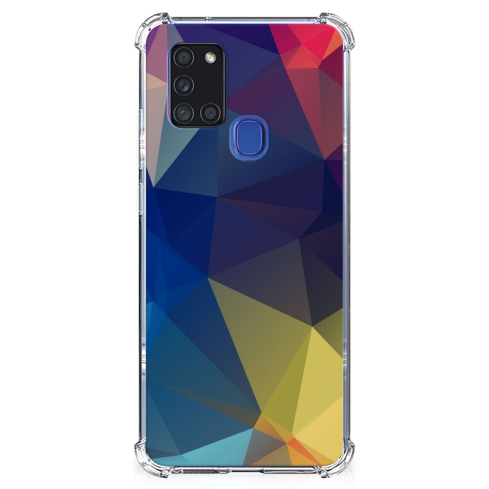 Samsung Galaxy A21s Shockproof Case Polygon Dark