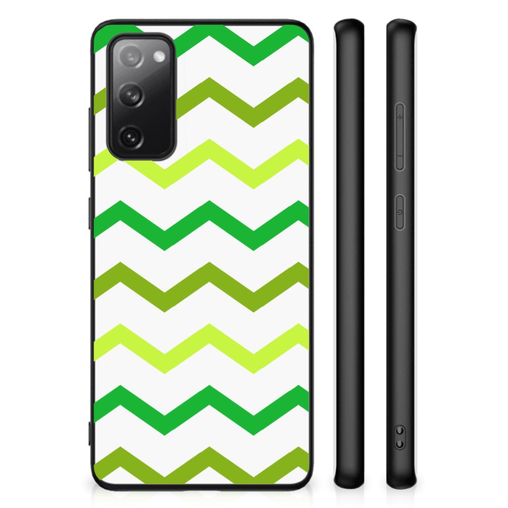 Samsung Galaxy S20 FE Back Case Zigzag Groen B2C Telecom