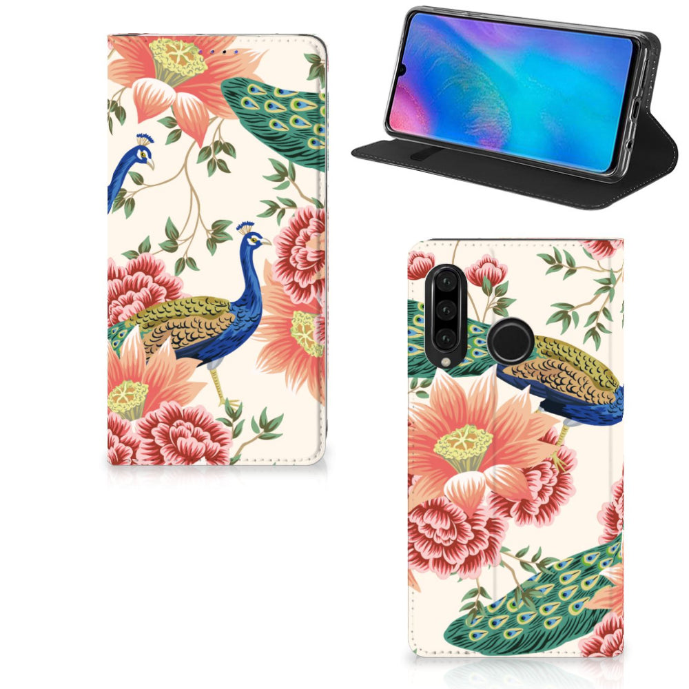 Hoesje maken voor Huawei P30 Lite New Edition Pink Peacock