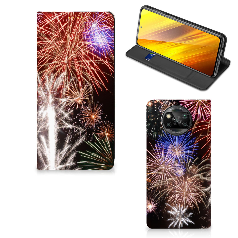 Xiaomi Poco X3 Pro | Poco X3 Hippe Standcase Vuurwerk - B2C Telecom
