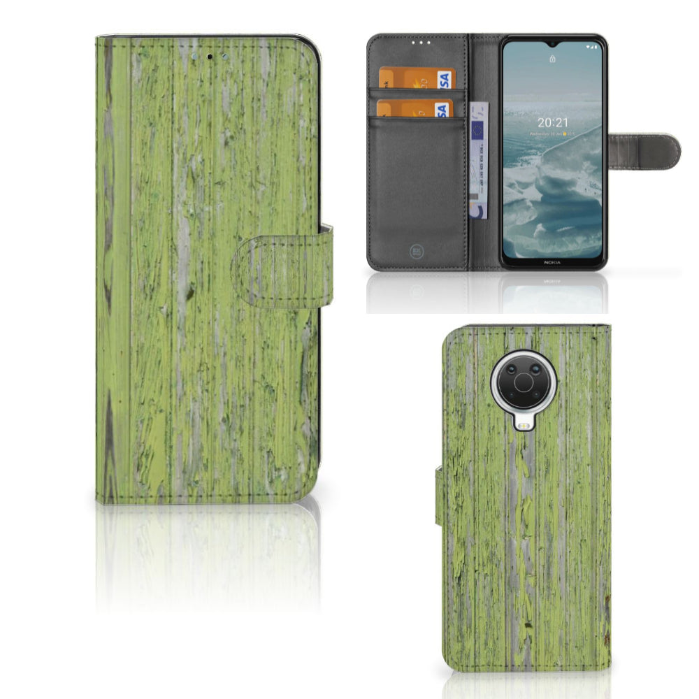 Nokia G10 | G20 Book Style Case Green Wood