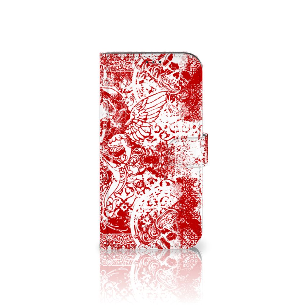 Telefoonhoesje met Naam Apple iPhone 12 Pro Max Angel Skull Rood