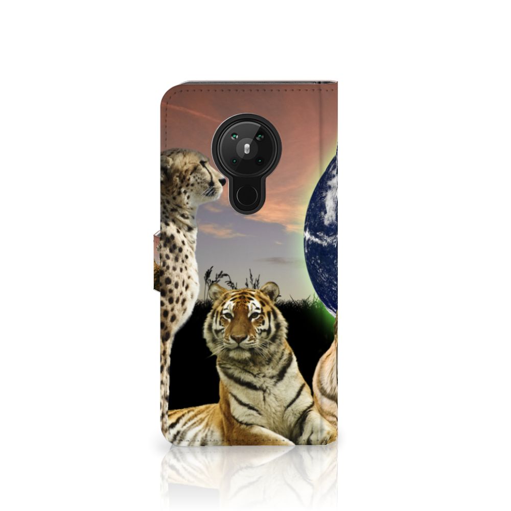 Nokia 5.3 Telefoonhoesje met Pasjes Roofdieren