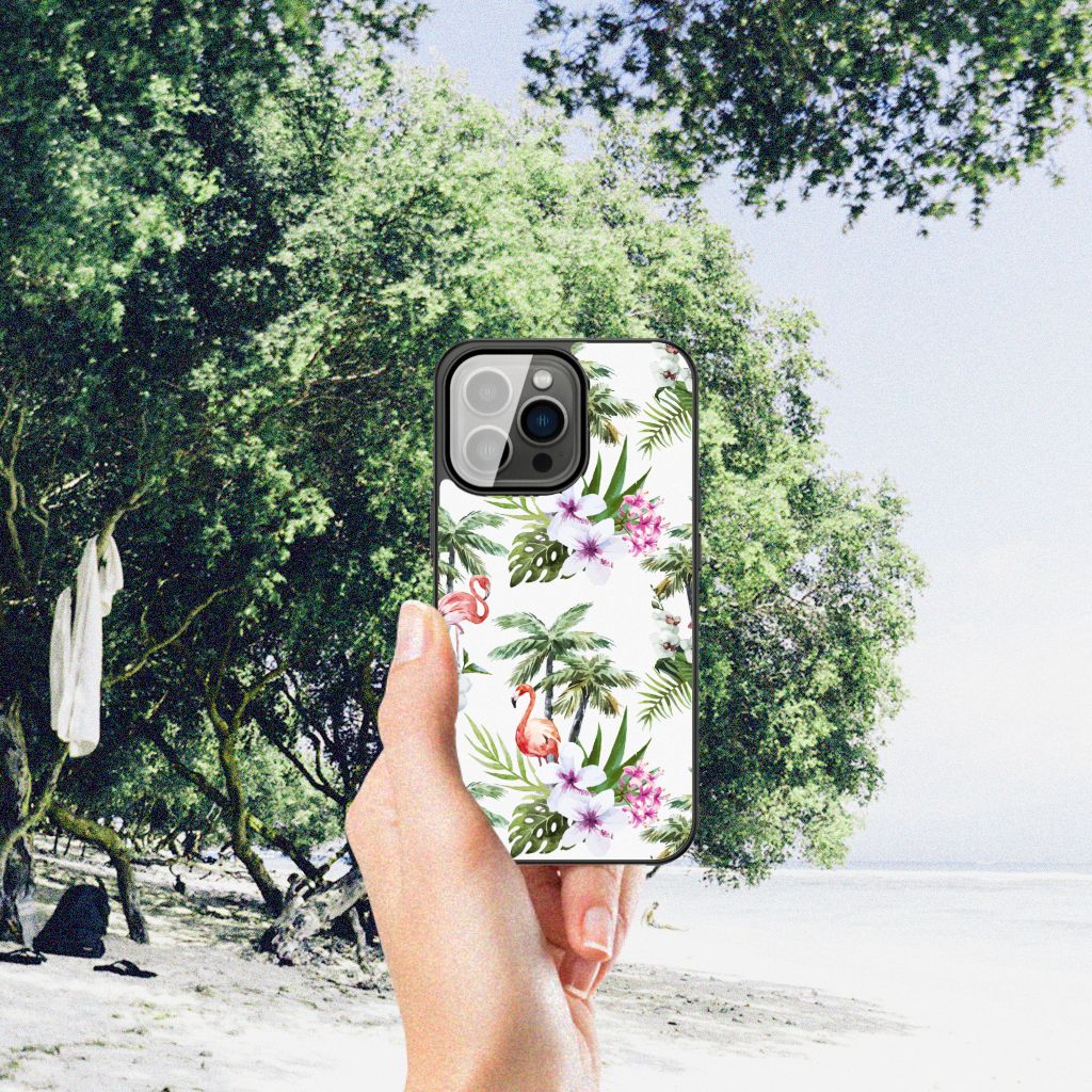 iPhone 13 Pro Dierenprint Telefoonhoesje Flamingo Palms B2C Telecom