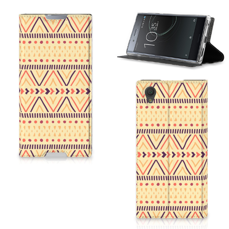 Sony Xperia L1 Hoesje met Magneet Aztec Yellow