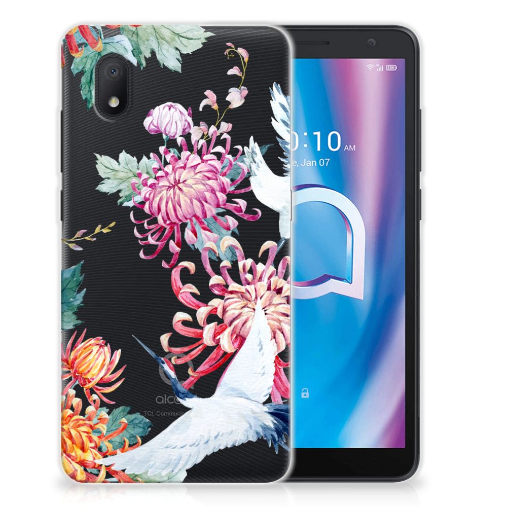 Alcatel 1B (2020) TPU Hoesje Bird Flowers B2C Telecom