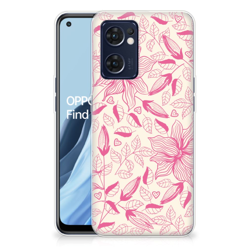 OPPO Reno 7 5G | Find X5 Lite TPU Case Pink Flowers
