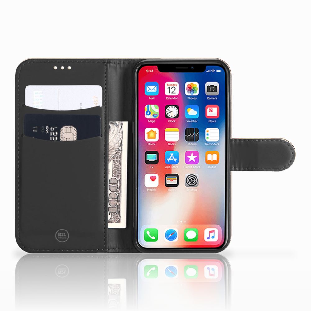 Apple iPhone Xr Flip Cover Wereldkaart