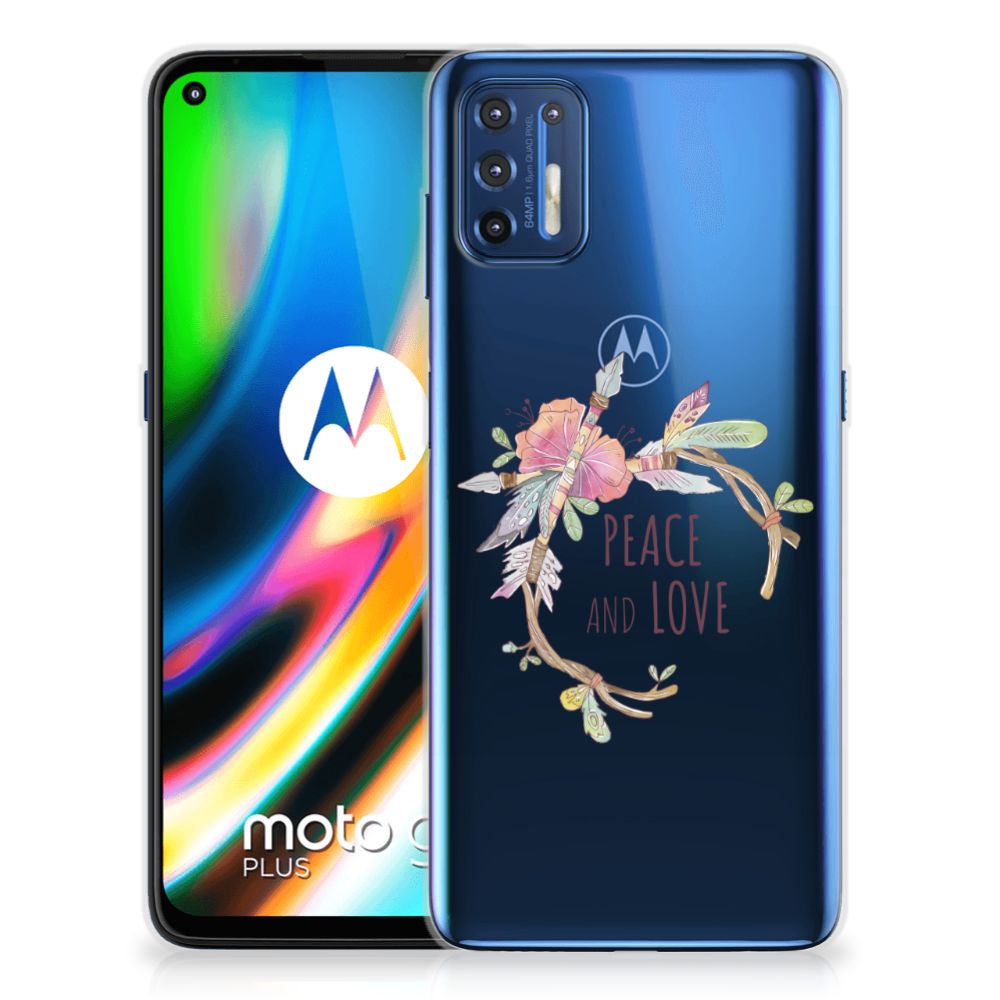 Motorola Moto G9 Plus Telefoonhoesje met Naam Boho Text B2C Telecom