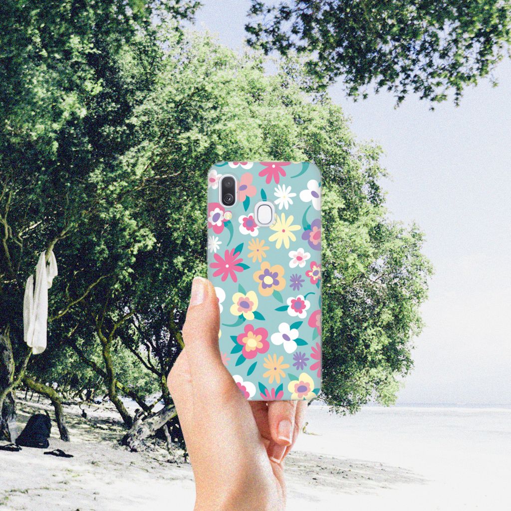 Samsung Galaxy A40 TPU Case Flower Power