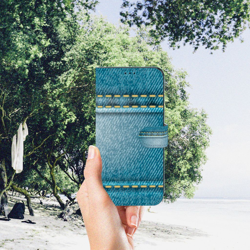 Motorola Edge 30 Pro Wallet Case met Pasjes Jeans