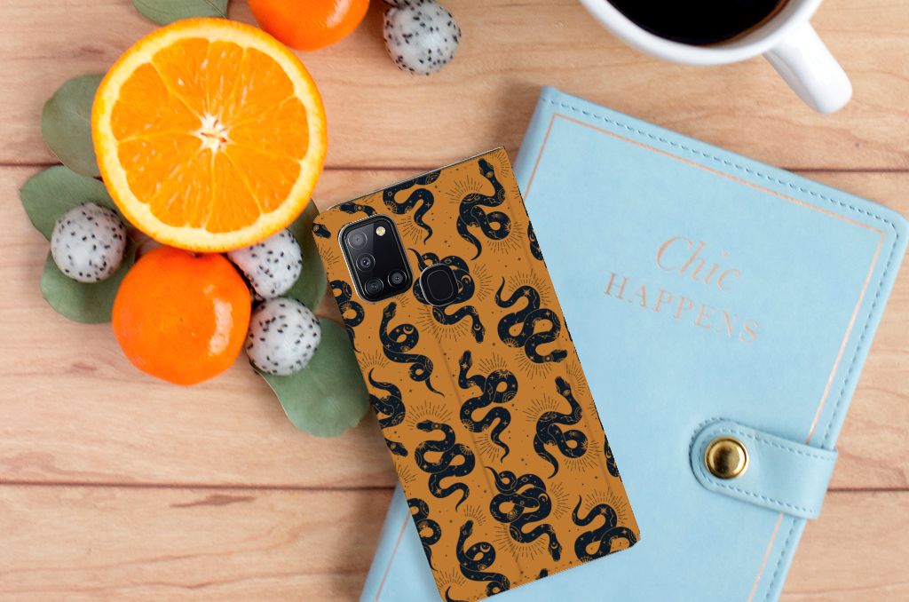 Hoesje maken voor Samsung Galaxy A21s Snakes - B2C Telecom