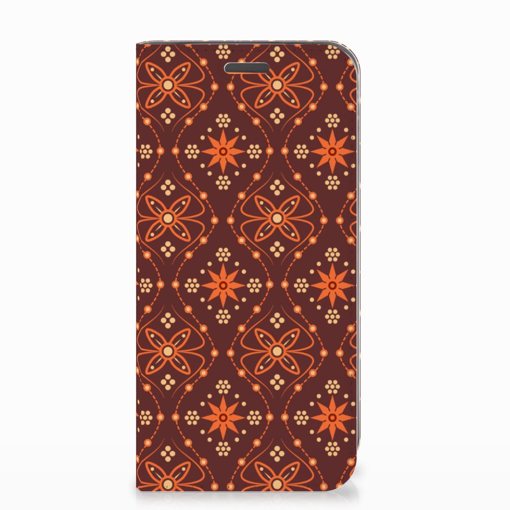 Motorola Moto E5 Play Hoesje met Magneet Batik Brown