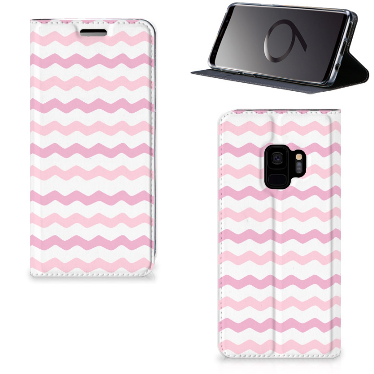 Samsung Galaxy S9 Hoesje met Magneet Waves Roze