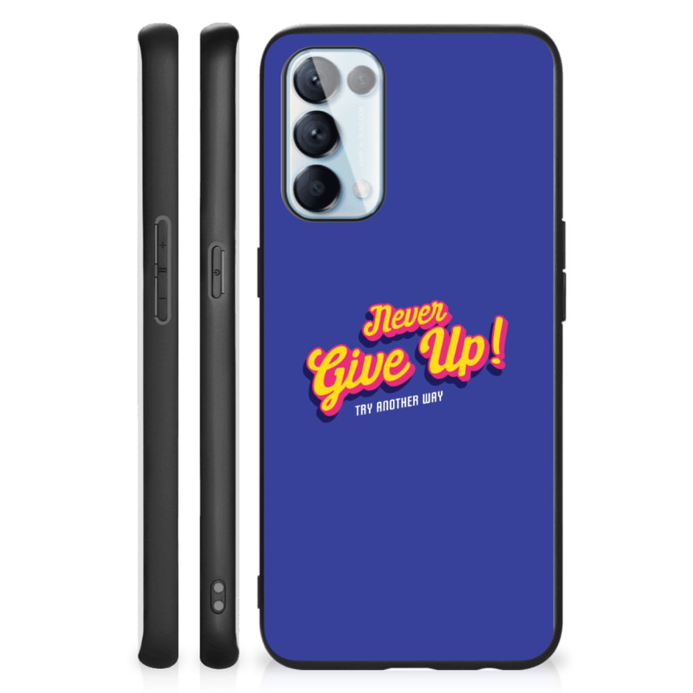 OPPO Reno5 5G | Find X3 Lite Telefoon Hoesje met tekst Never Give Up