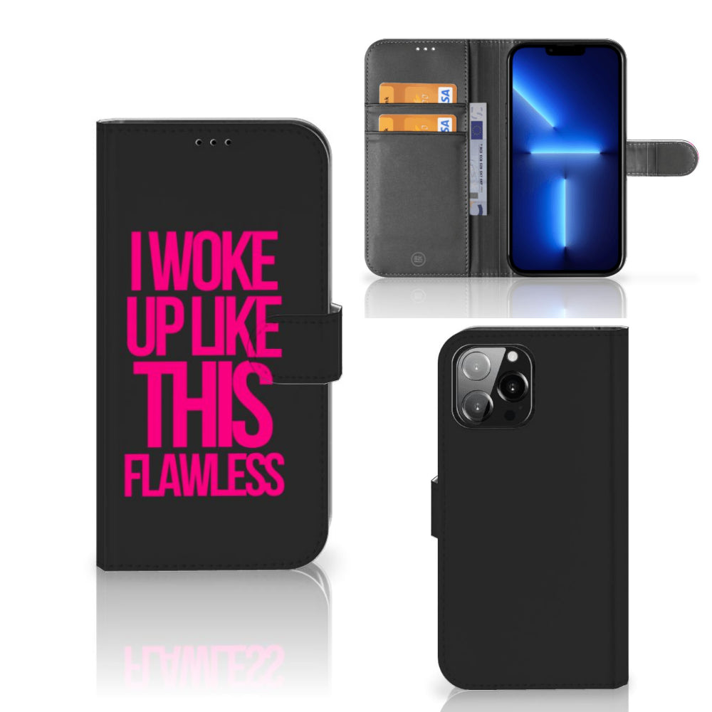 iPhone 13 Pro Max Hoesje met naam Woke Up - Origineel Cadeau Zelf Maken