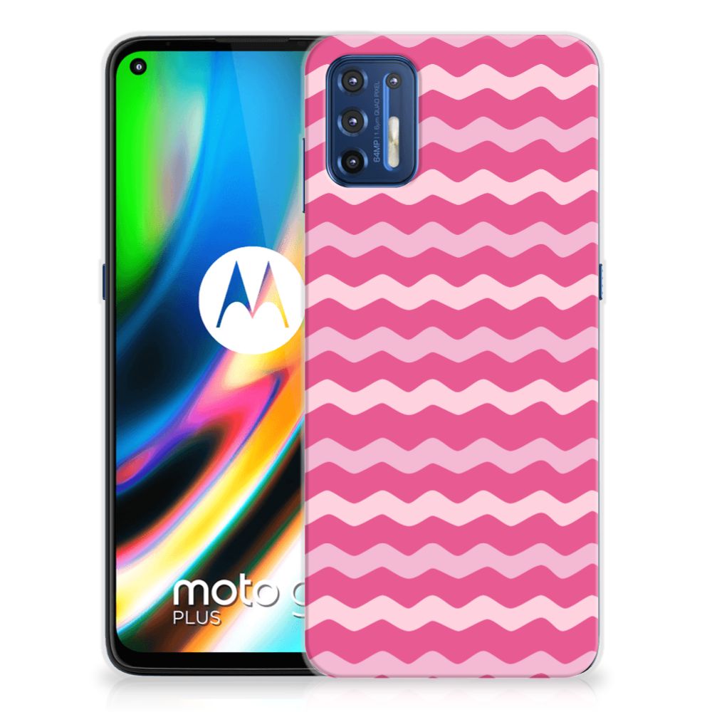Motorola Moto G9 Plus TPU bumper Waves Pink B2C Telecom