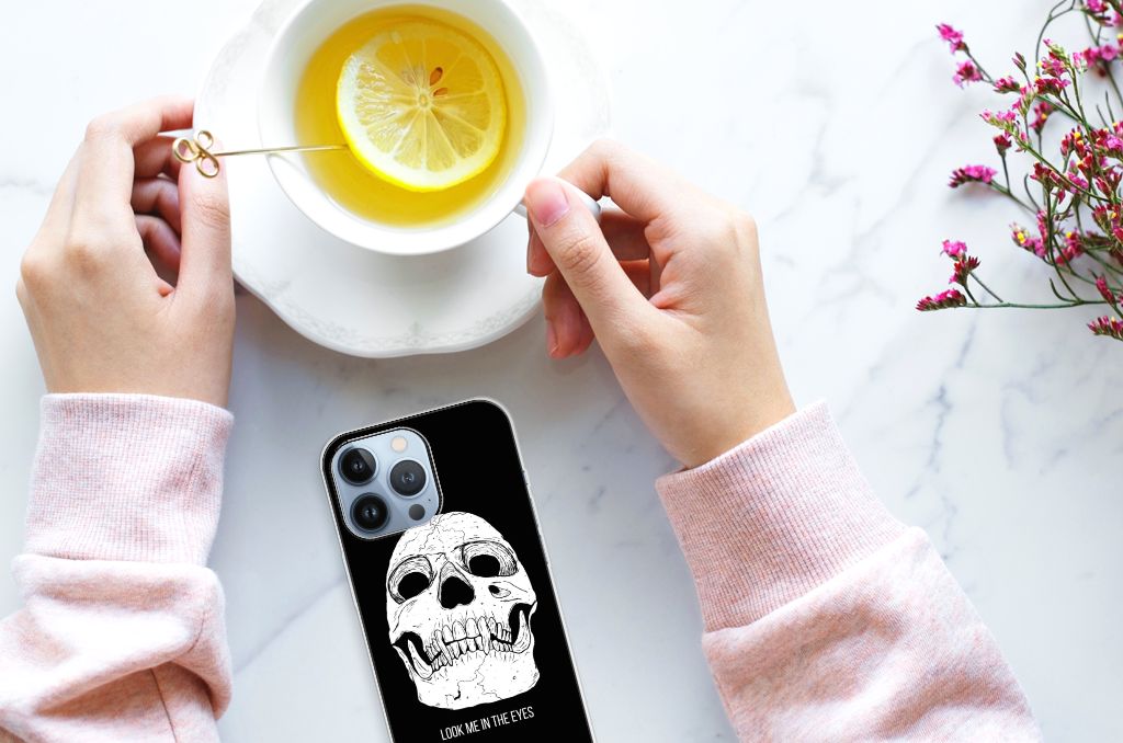 Silicone Back Case Apple iPhone 13 Pro Skull Eyes B2C Telecom