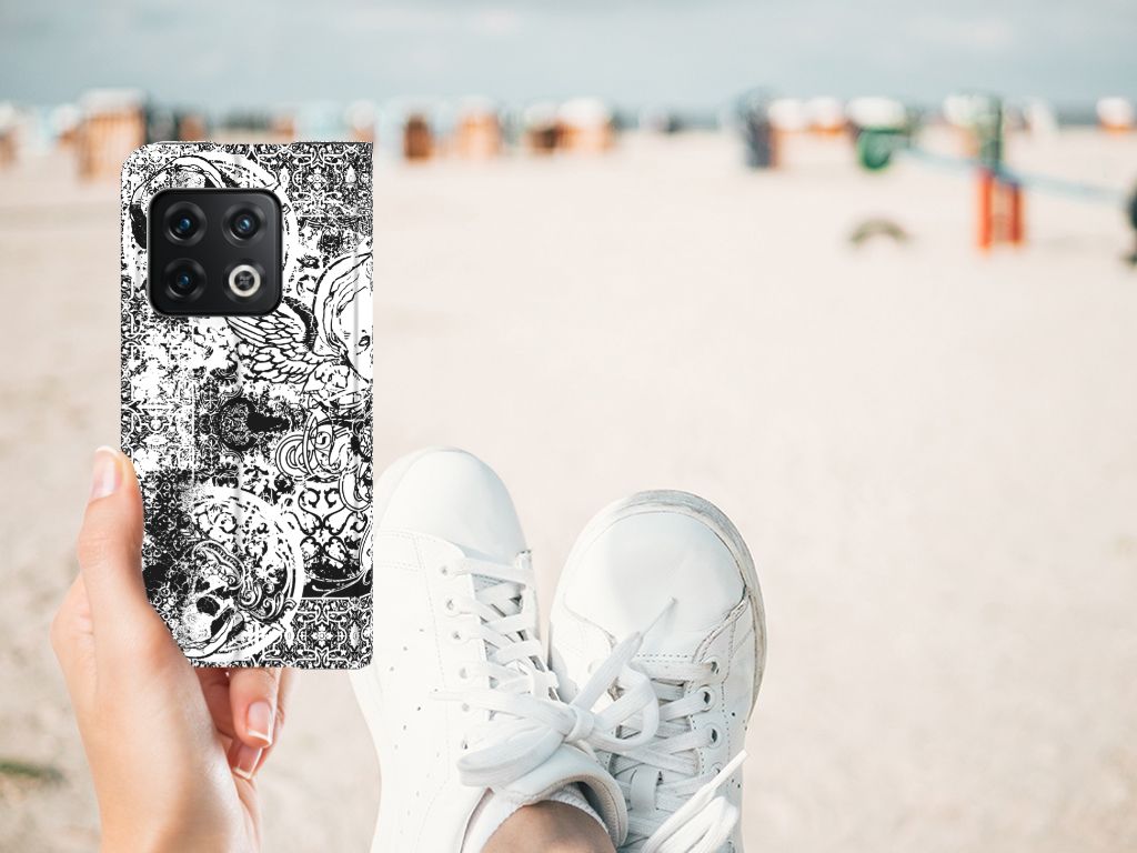 Mobiel BookCase OnePlus 10 Pro Skulls Angel - B2C Telecom
