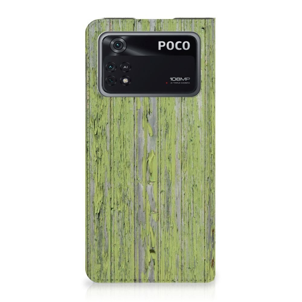 Poco X4 Pro 5G Book Wallet Case Green Wood - B2C Telecom