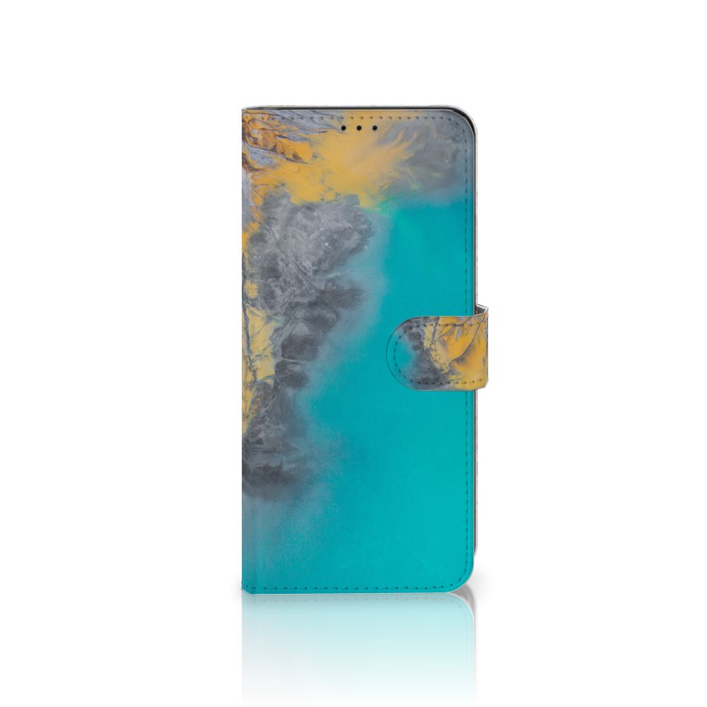 Samsung Galaxy S21 Ultra Bookcase Marble Blue Gold