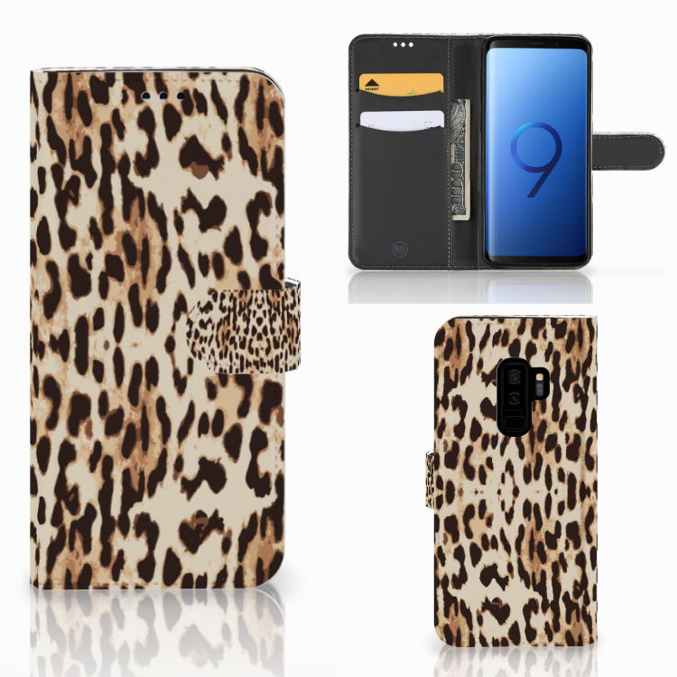 Samsung Galaxy S9 Plus Telefoonhoesje met Pasjes Leopard