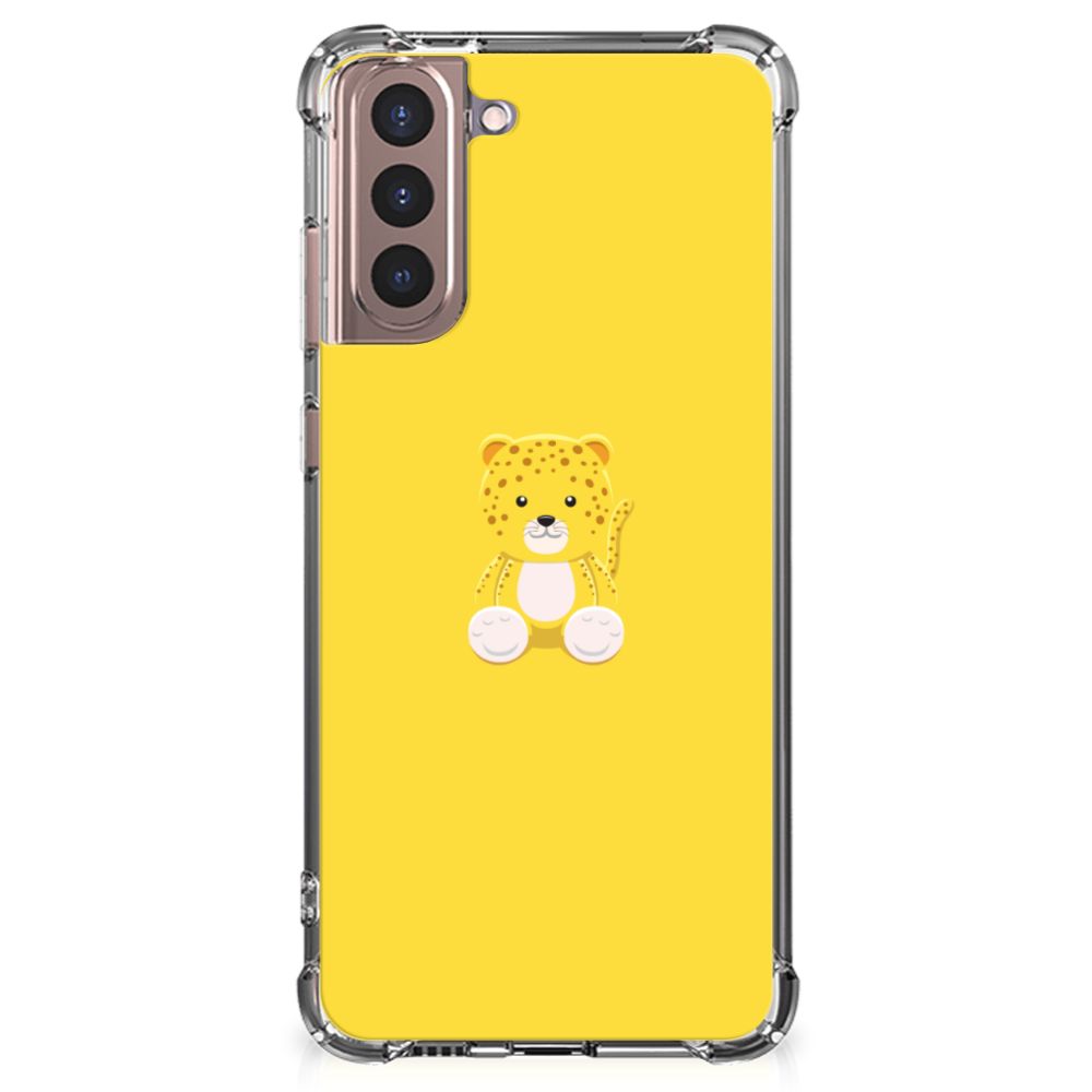 Samsung Galaxy S21 Plus Stevig Bumper Hoesje Baby Leopard B2C Telecom