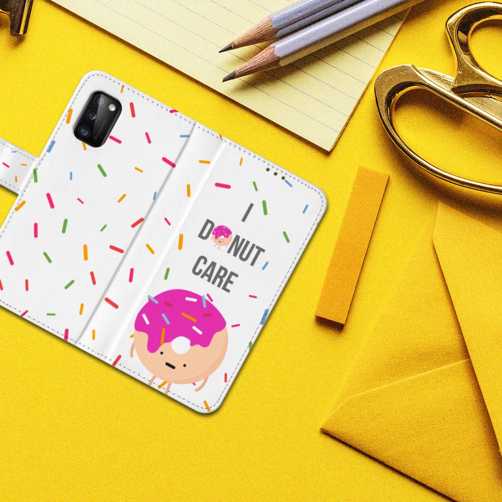Samsung Galaxy A41 Book Cover Donut Roze