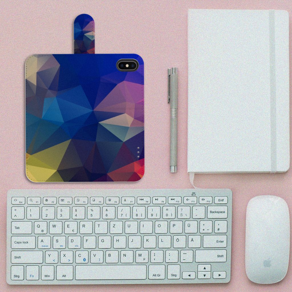 Apple iPhone X | Xs Book Case Polygon Dark