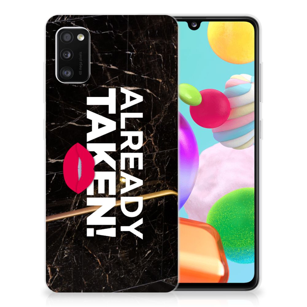 Samsung Galaxy A41 Siliconen hoesje met naam Already Taken Black B2C Telecom