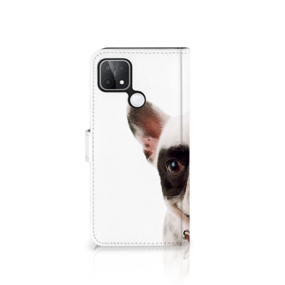 OPPO A15 Telefoonhoesje met Pasjes Franse Bulldog