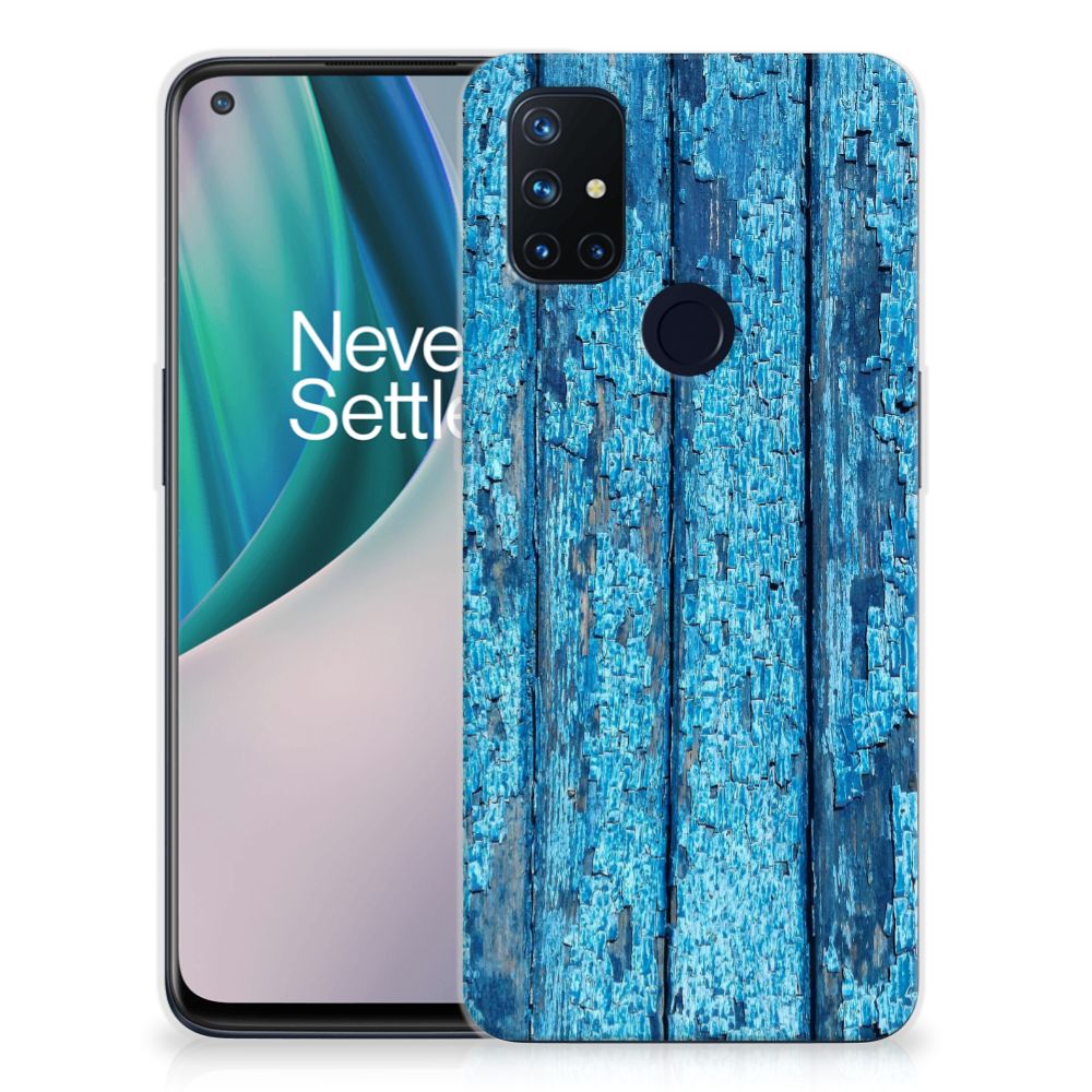 OnePlus Nord N10 5G Bumper Hoesje Wood Blue