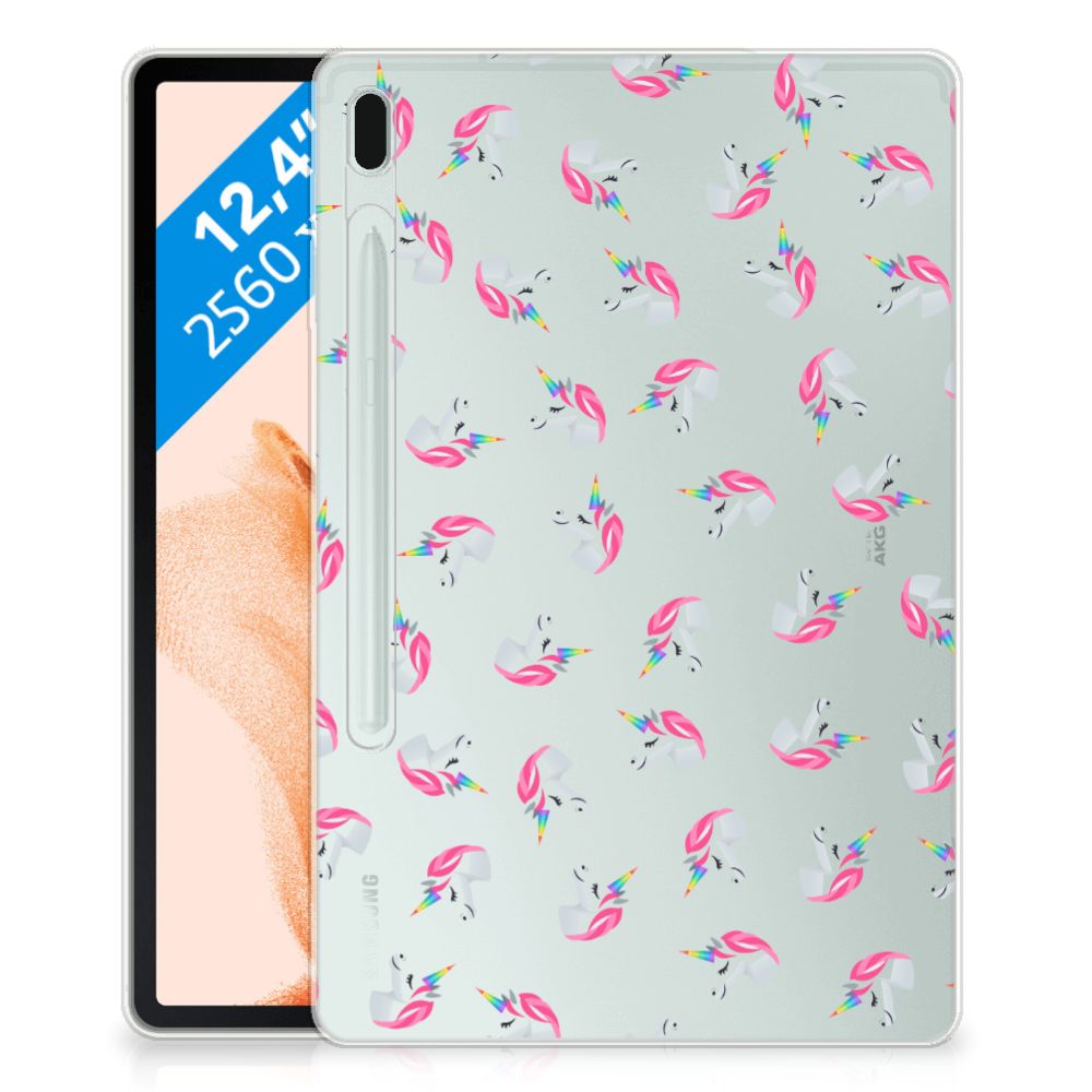 Hippe Hoes voor Samsung Galaxy Tab S7FE Unicorns - B2C Telecom