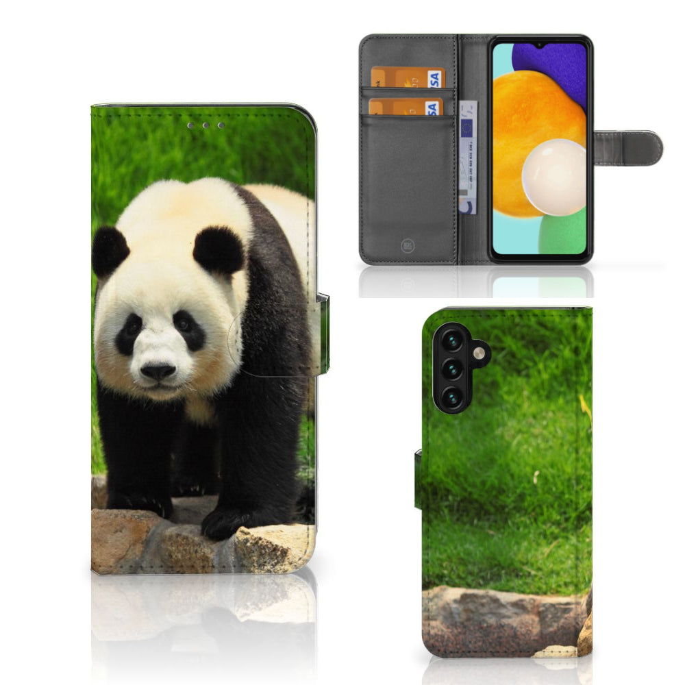 Samsung Galaxy A04s | Samsung Galaxy A13 5G Telefoonhoesje met Pasjes Panda