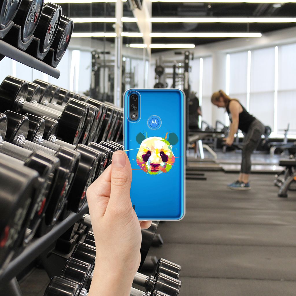 Motorola Moto E7/E7i Power Telefoonhoesje met Naam Panda Color