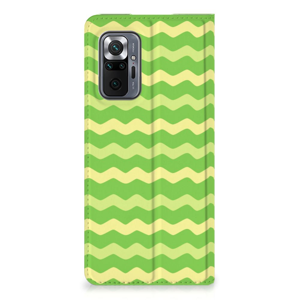 Xiaomi Redmi Note 10 Pro Hoesje met Magneet Waves Green - B2C Telecom