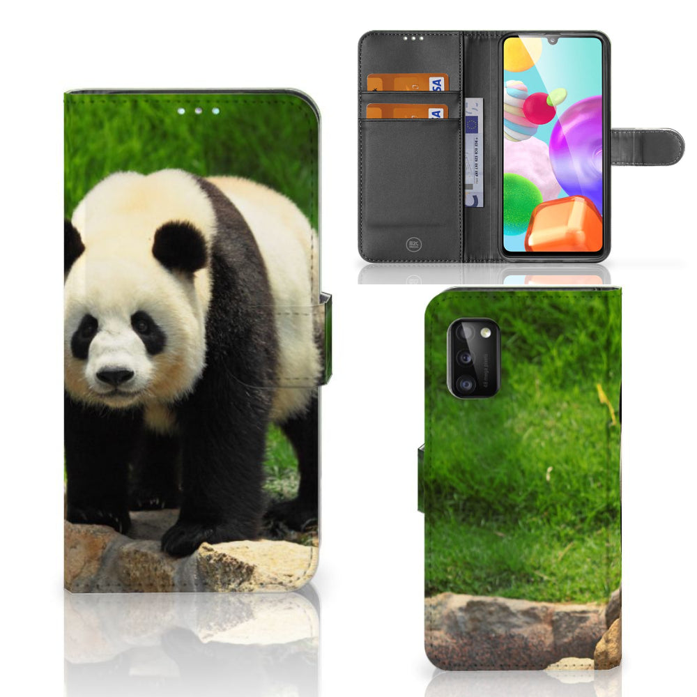 Samsung Galaxy A41 Telefoonhoesje met Pasjes Panda